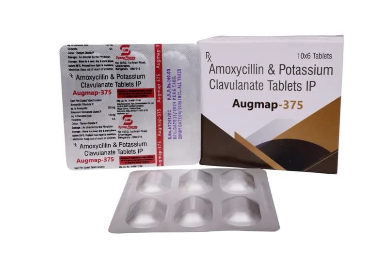 Augmap 375 Tab – Amoxycillin Trihydrate 250mg + Clavulanic Acid 125mg