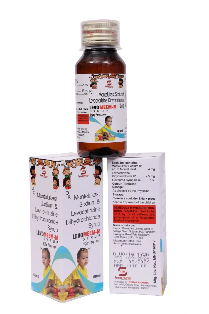 Levomeem M Syp – Levocetirizine Dihydrochloride 2.5mg + Montelukast Sodium 4mg