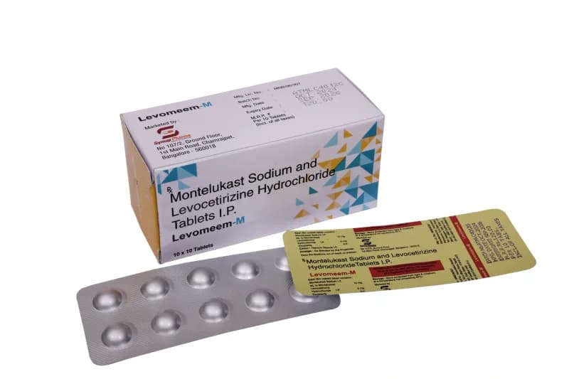 Levomeem M Tab – Levocetirizine Dihydrochloride 5mg + Montelukast Sodium 10mg