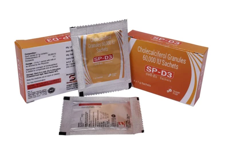 SP-D3 sachet (Sugar Free) – Cholecalciferol Sachet 60000 IU